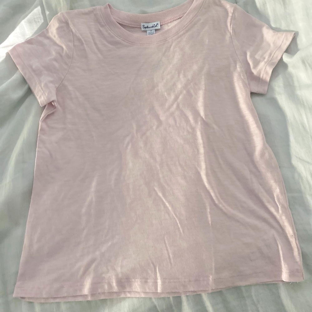 Splendid girls size 10 light pink cotton t shirt